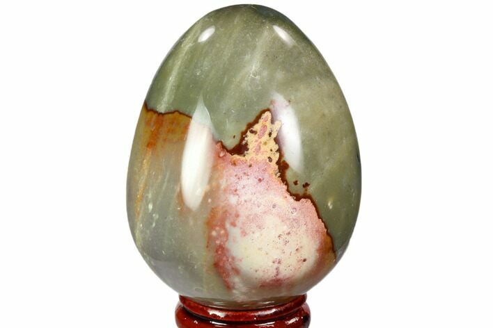 Polished Polychrome Jasper Egg - Madagascar #104661